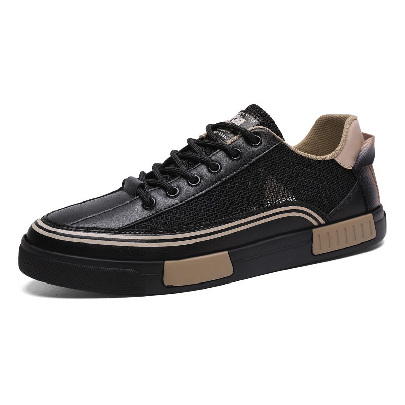 Men's Breathable Colorblock Lace-Up Casual Shoes 6