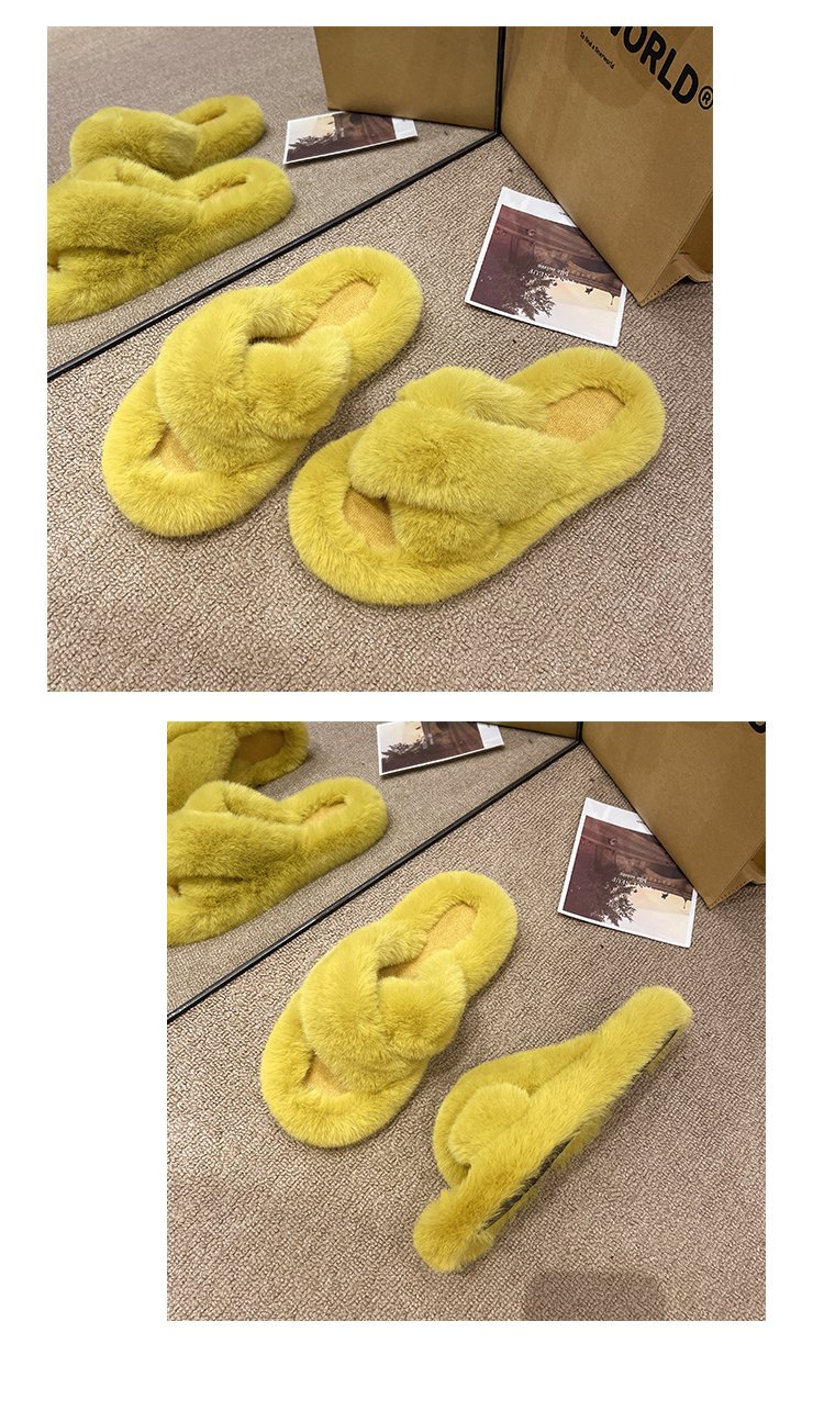 Women's Cozy Plush Open-Toe Flat Slippers detail 15