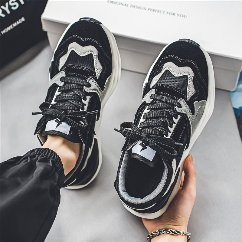 Chaussures casual pour homme respirantes à lacets style color-block 5