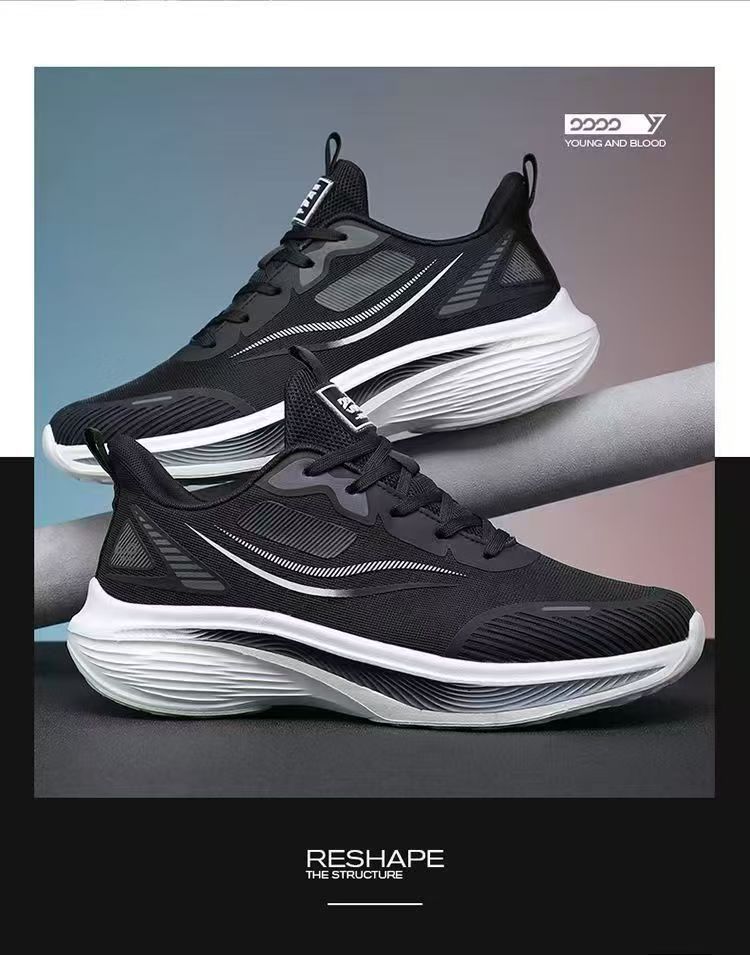 Ademende mesh hardloopschoenen met demping voor heren detail 9