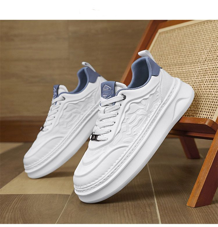 Gepolsterte Plateau-Freizeitschuhe für Herren mit Schnürung detail 9