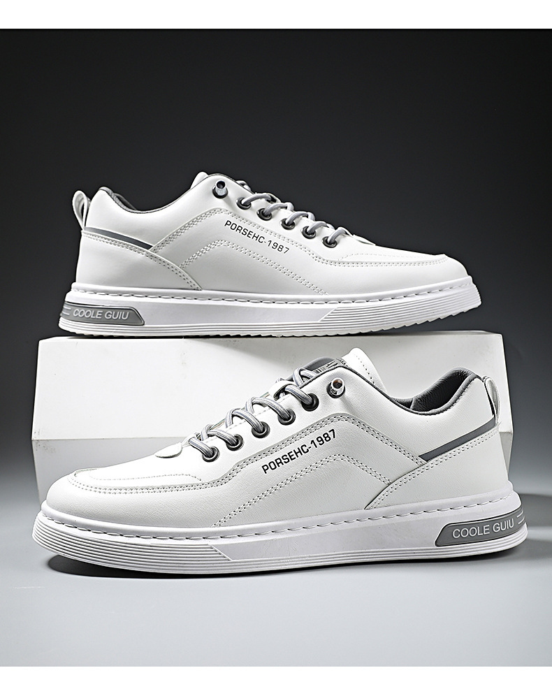Lage leren veterschoenen voor heren - Casual schoenen detail 8