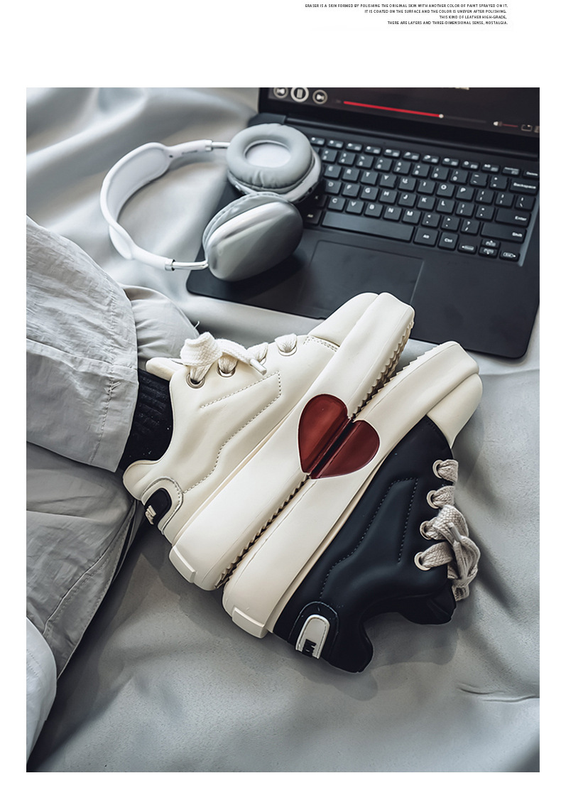 Unisex Platform Cushioned Lace-Up Casual Shoes detail 13