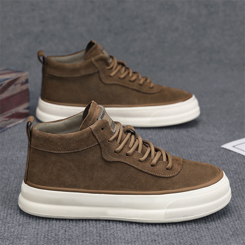 Herren-Freizeitschuhe aus Wildleder mit Schnürung und Plateau detail 13