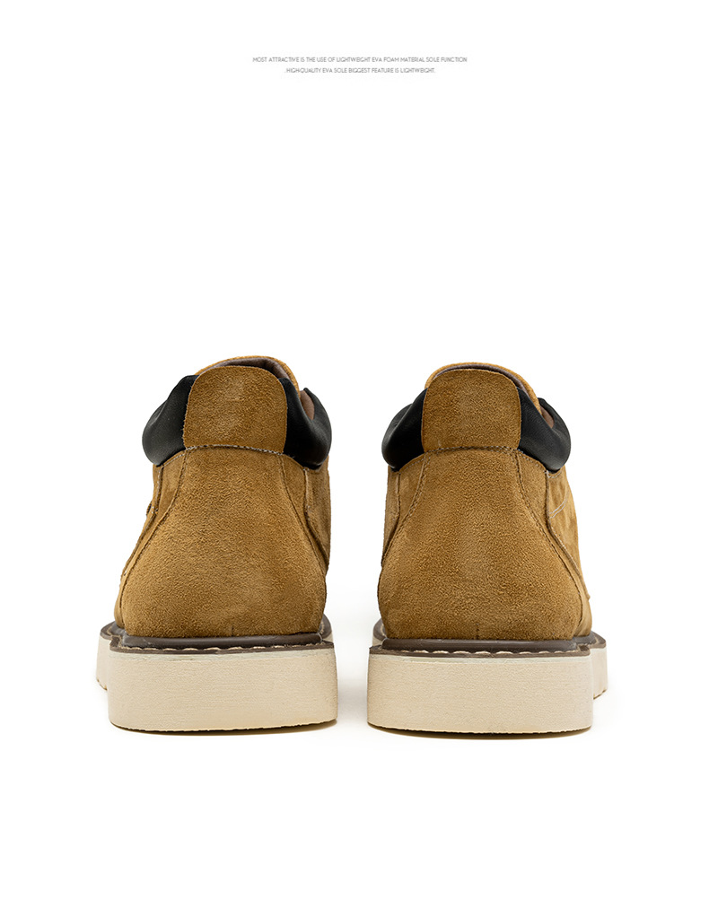 Men's Suede Lace-Up Moc Toe Casual Shoes detail 13