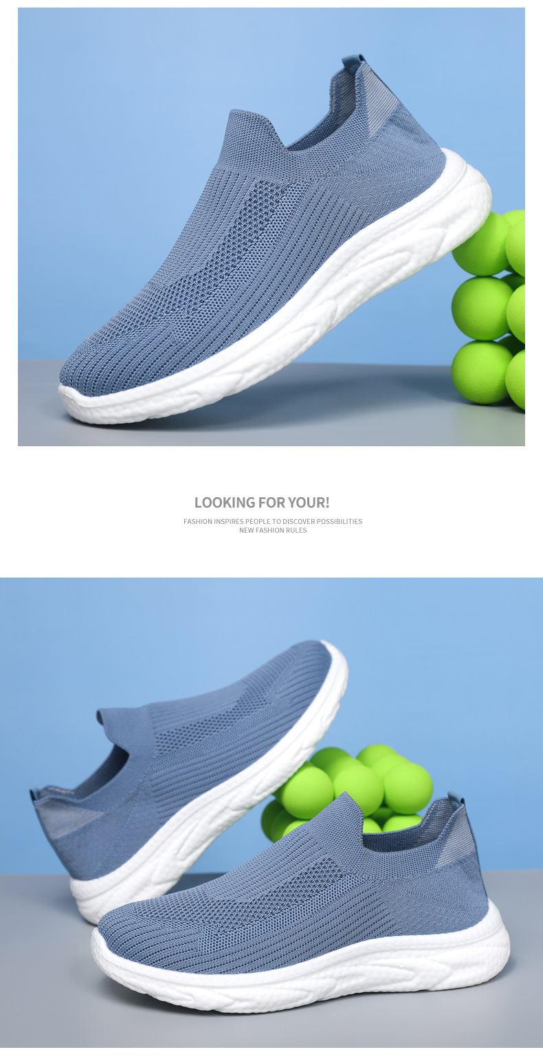 Men's Breathable Knit Slip-On Casual Shoes detail 10