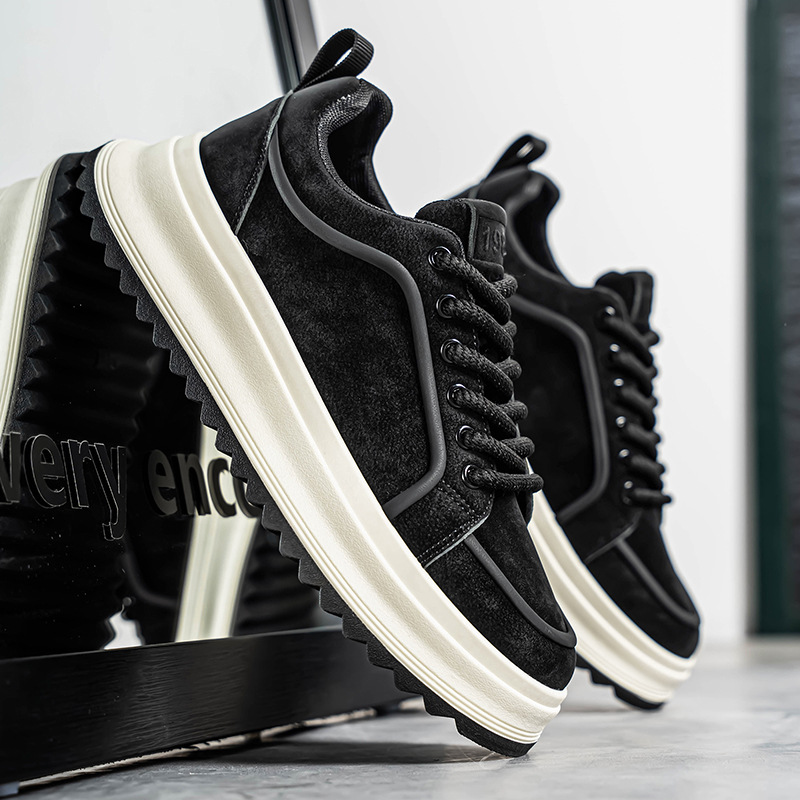 Schnürbare Plateau-Freizeitschuhe für Herren