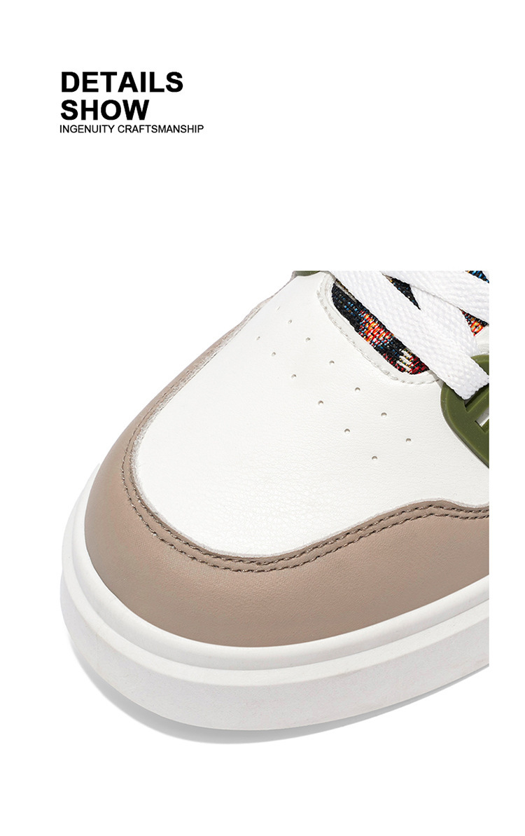 Baskets casual à plateforme et lacets pour hommes style color-block detail 2