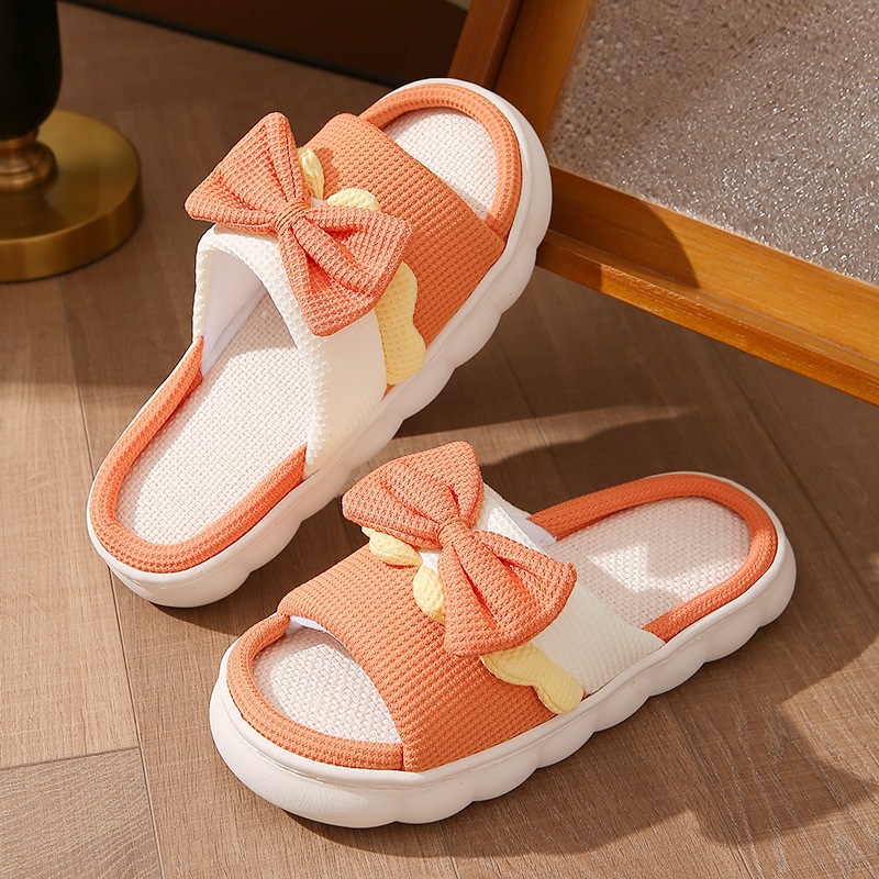 Women's Breathable Linen Open-Toe Slippers detail 16
