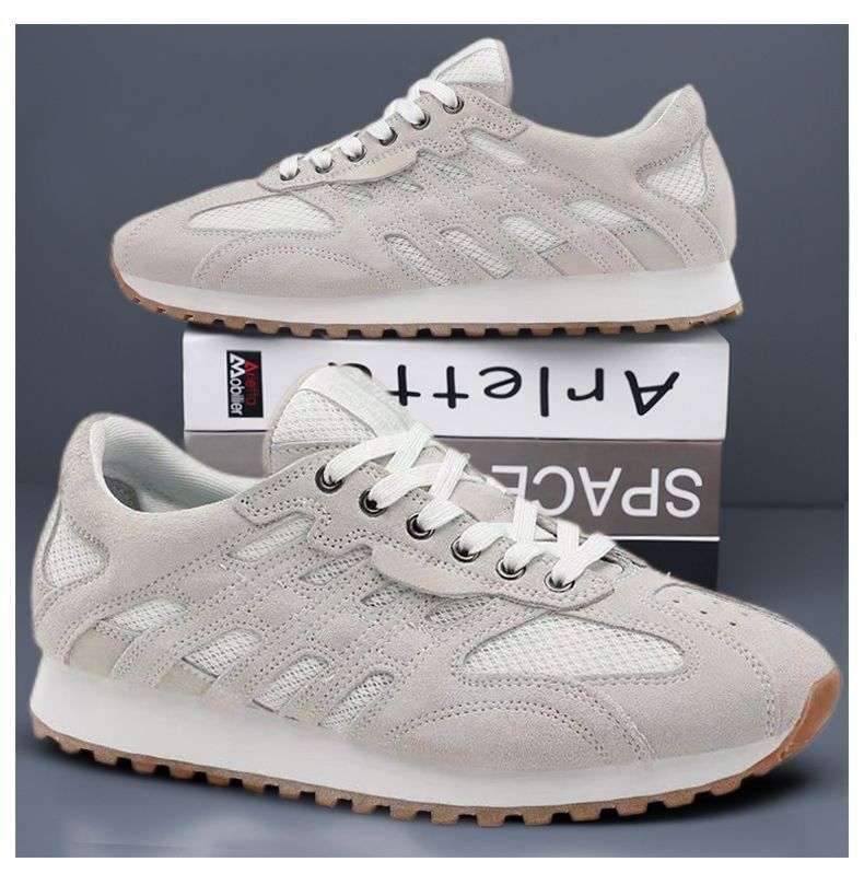 Men's Breathable Mesh Vintage Lace-Up Sneakers detail 10