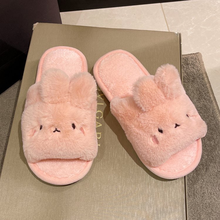 Women's Cozy Plush Open-Toe Slippers detail 5