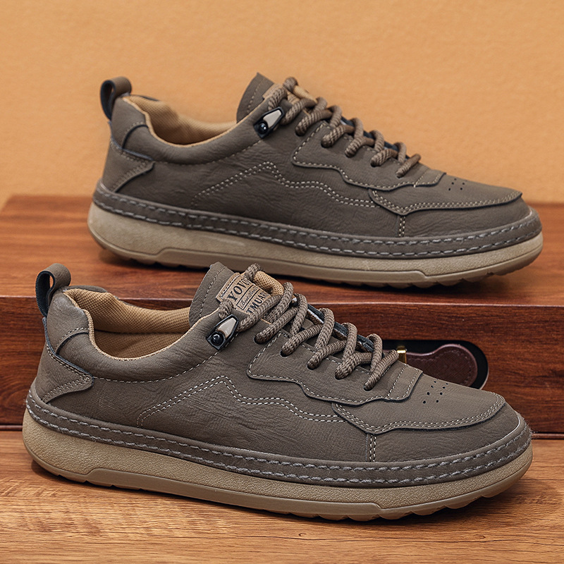 Herren Freizeitschuhe aus PU-Leder mit Schnürung & rutschfester Sohle 3
