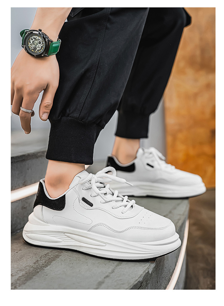 Gedämpfte Plateau-Sneaker für Herren mit Schnürung detail 15