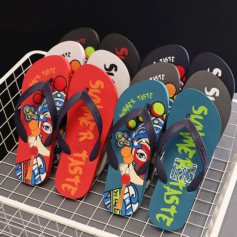 Unisex Lightweight Graphic-Print Beach Flip-Flops 4