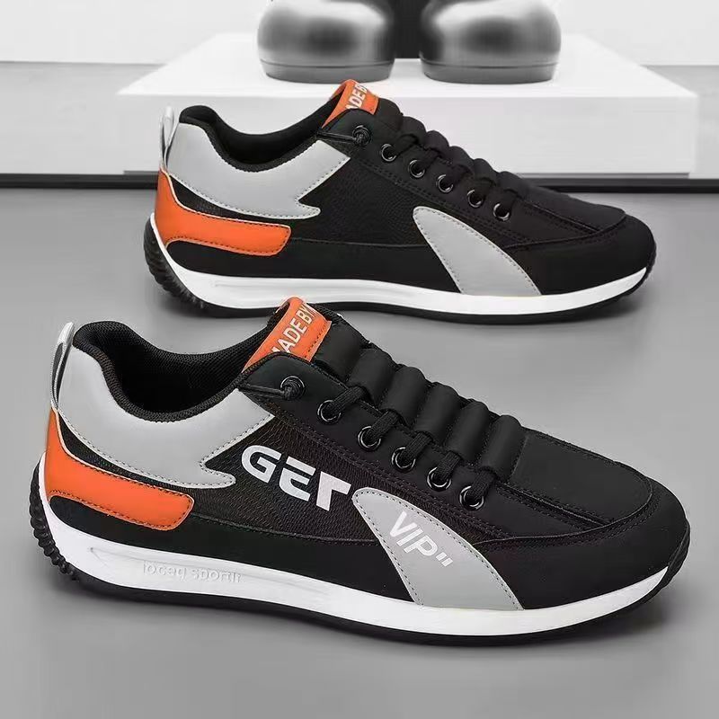 Zapatos casuales ligeros para hombre con cordones y diseño colorblock detail 8