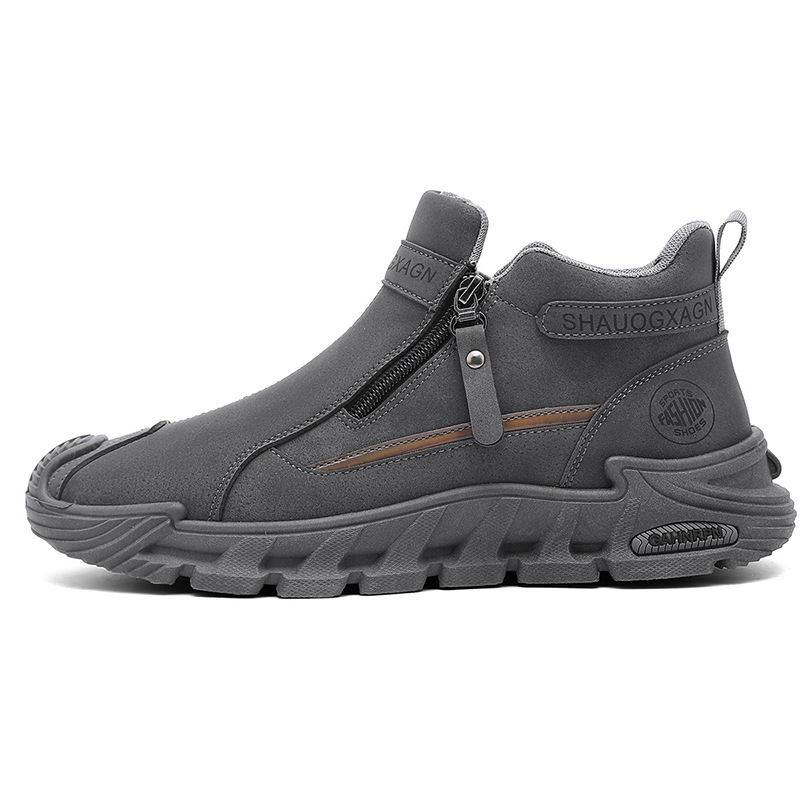 Rutschfeste Plateau-Freizeitschuhe für Herren mit Reißverschluss 6