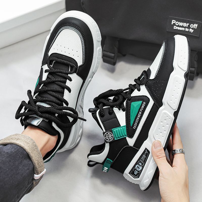 Men's Colorblock Cushioned Lace-Up Casual Shoes 4