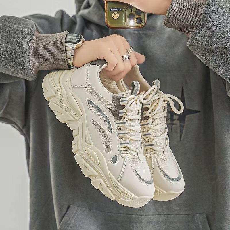 Ademende platform sneakers voor heren met colourblock 6