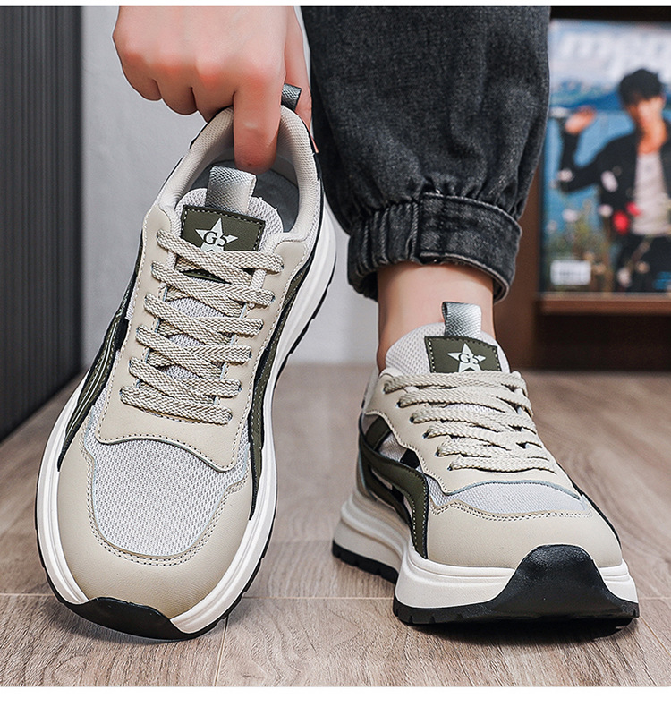 Sneakers da uomo traspiranti stringate con suola ammortizzata detail 6