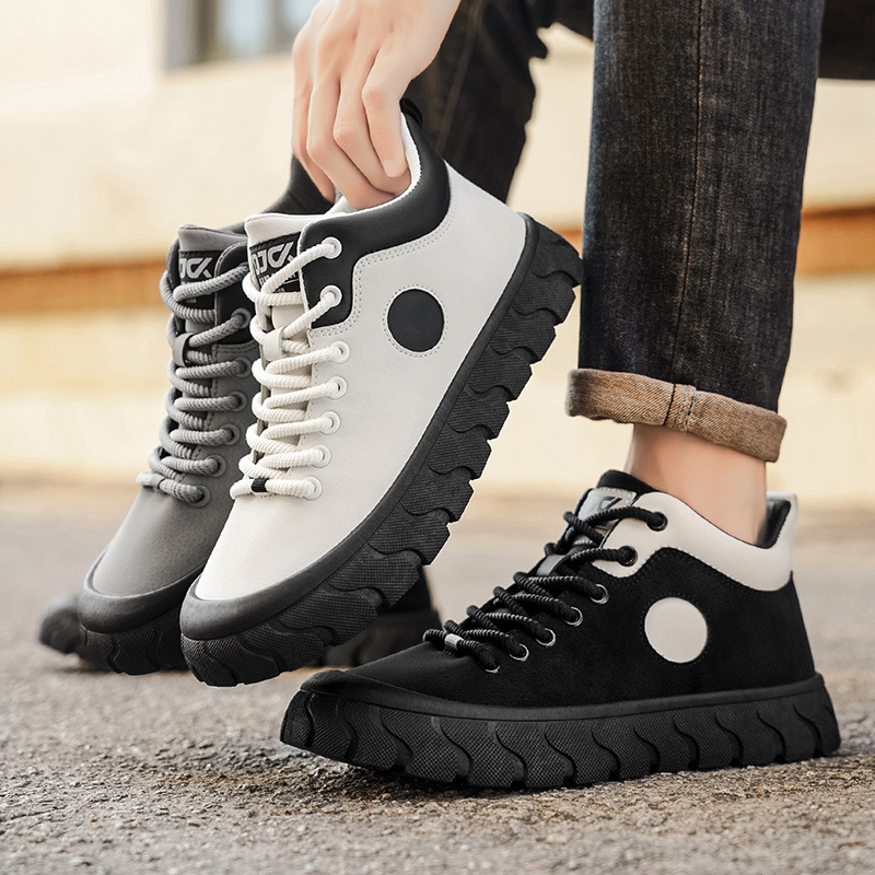 Men's Colorblock Non-Slip Platform Casual Shoes detail 5