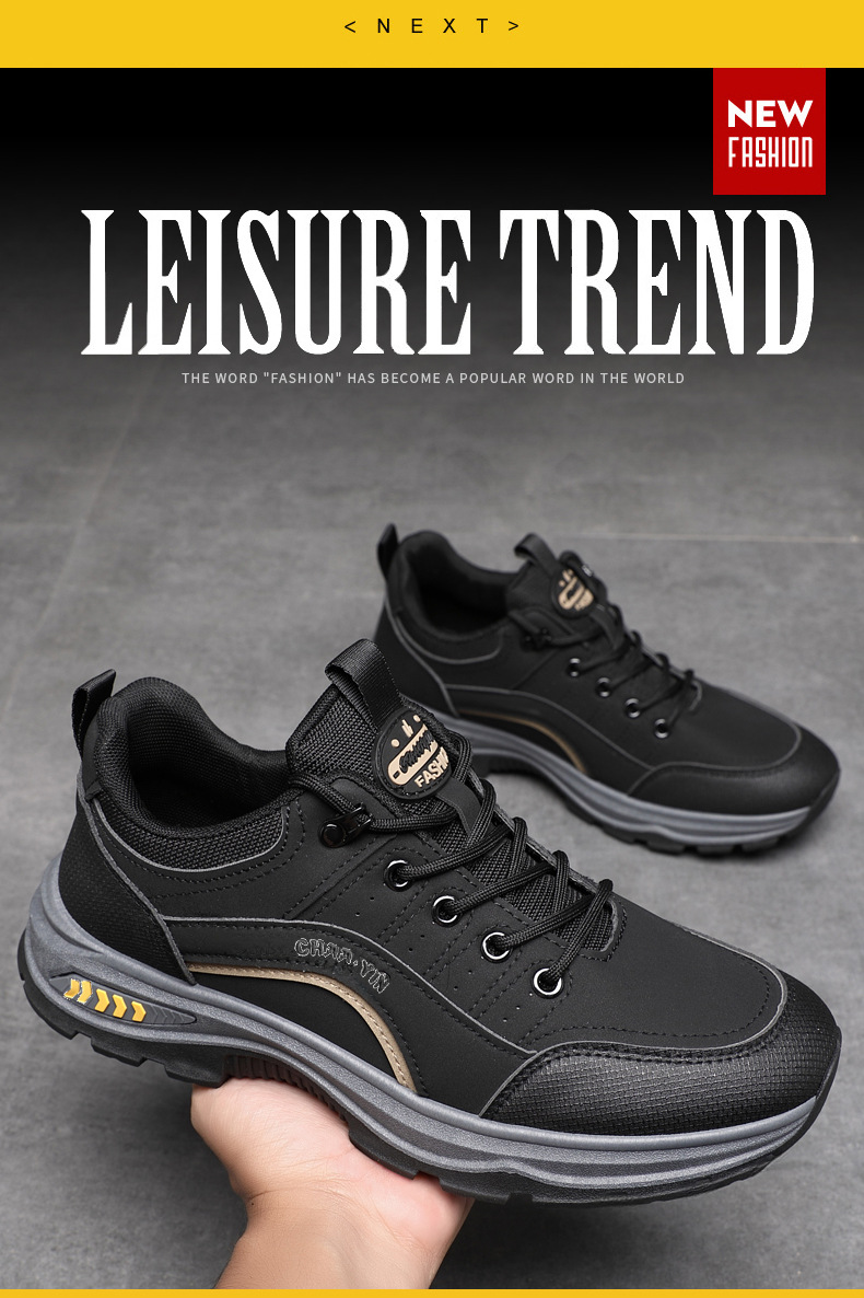 Rutschfeste Herren-Sneaker zum Schnüren – Freizeitschuhe detail 1