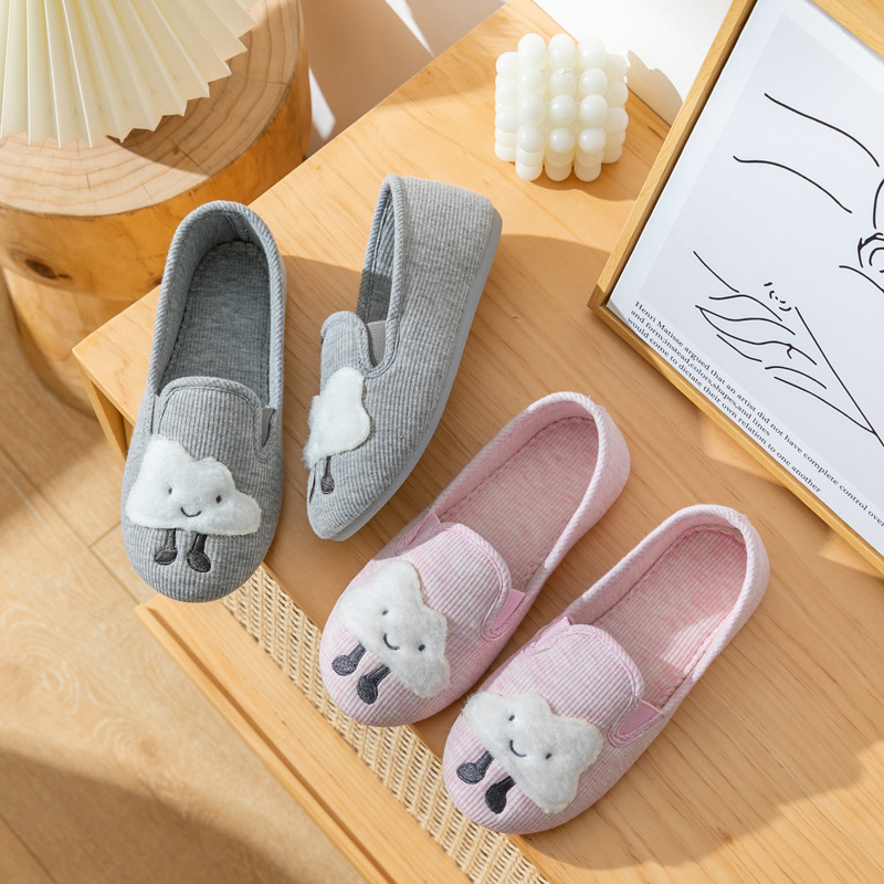 Women's Cozy Soft-Sole Cotton Slip-On Slippers detail 2