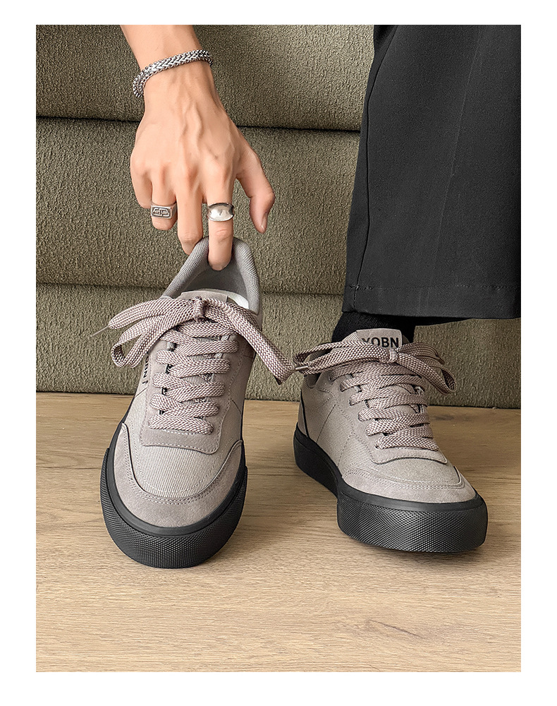Men's Breathable Canvas Lace-Up Casual Shoes detail 17
