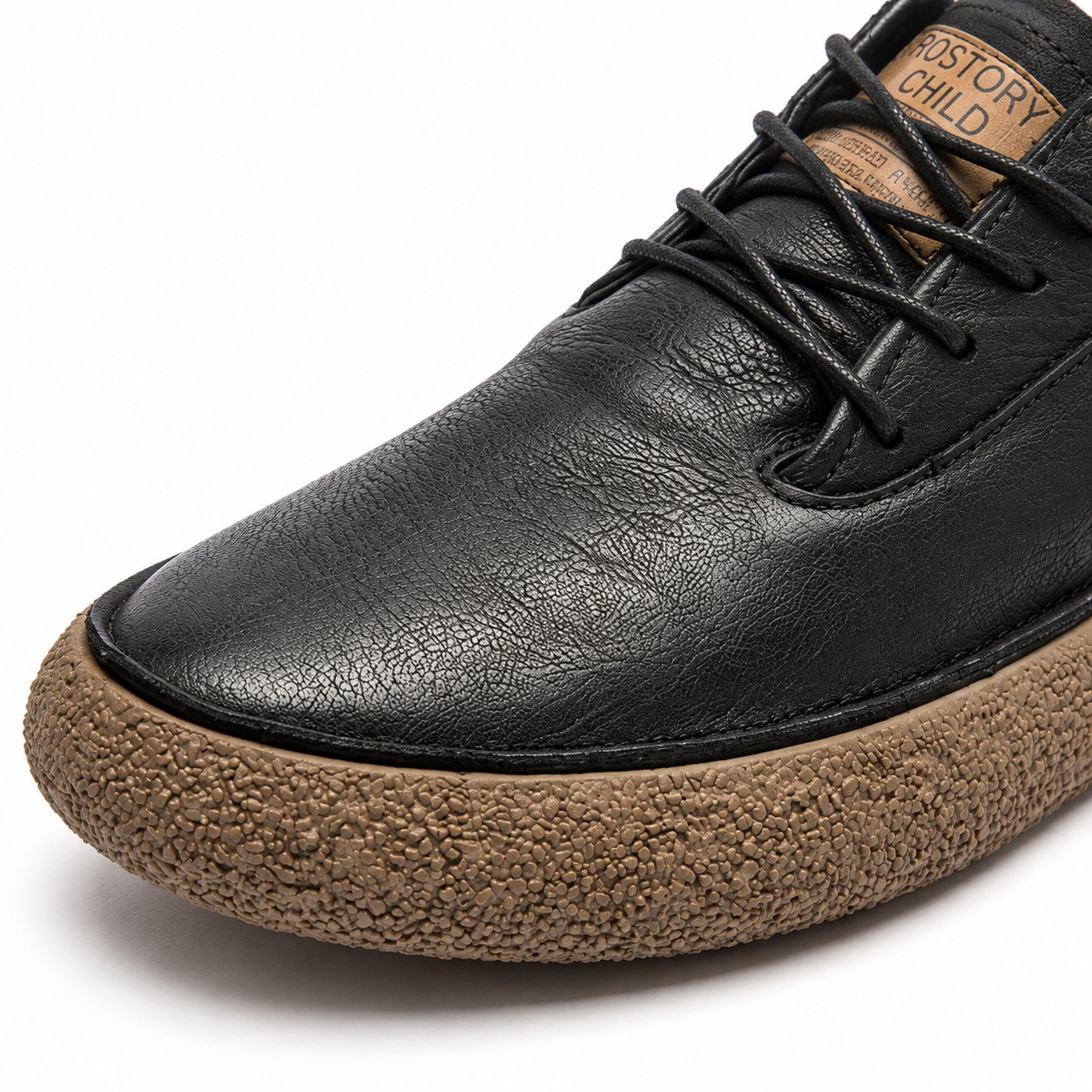 Men's Full-Grain Leather Chunky-Sole Lace-Up Casual Shoes 8