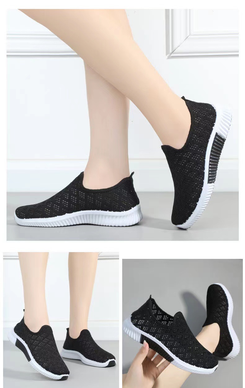 Atmungsaktive, leichte Slip-On Freizeitschuhe aus Mesh für Damen detail 2