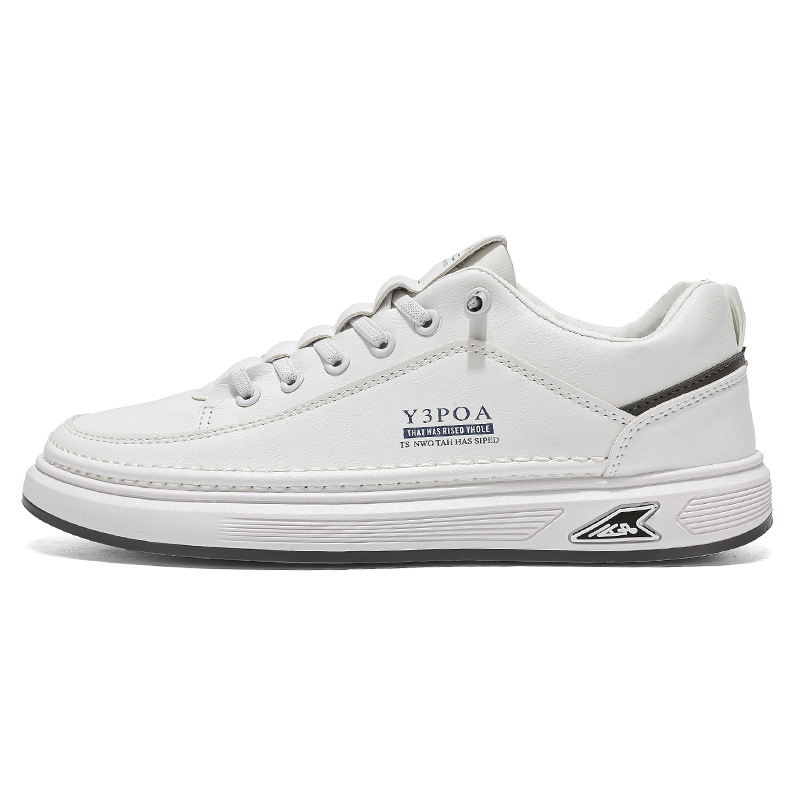 Men's PU Leather Lace-Up Low-Top Casual Shoes 6