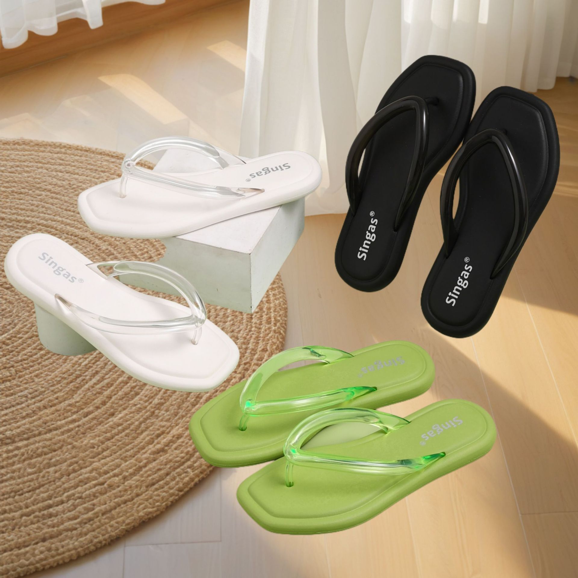 Women's Lightweight Waterproof Flat Flip-Flops 2
