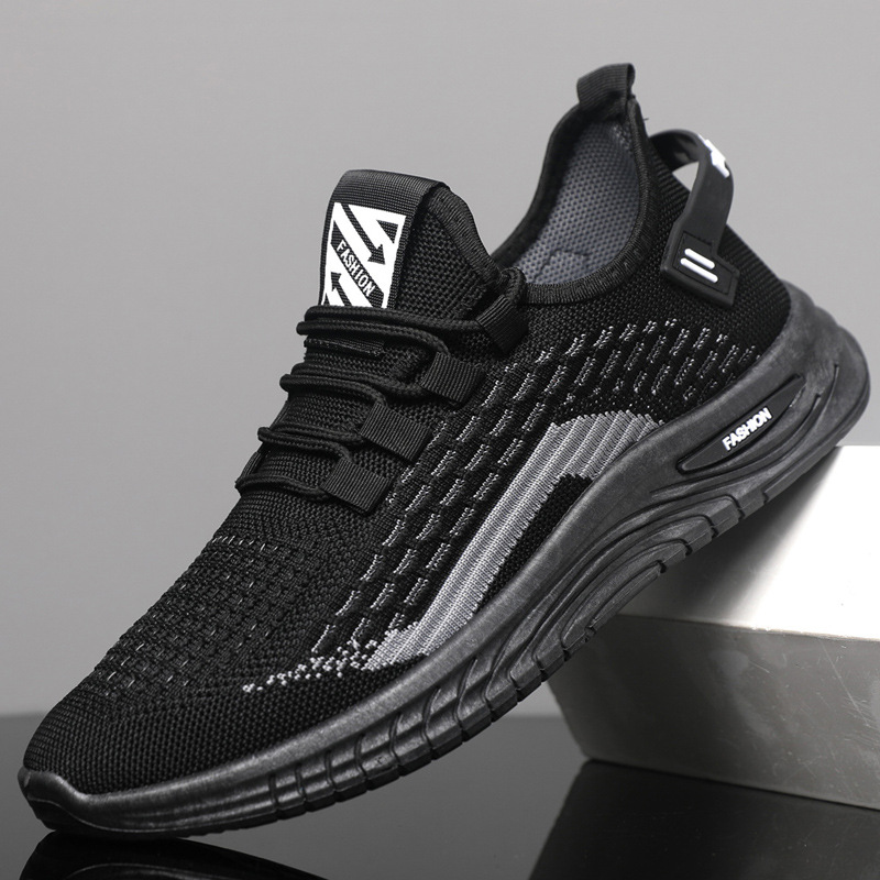 Men's Breathable Mesh Lightweight Lace-Up Running Shoes 4