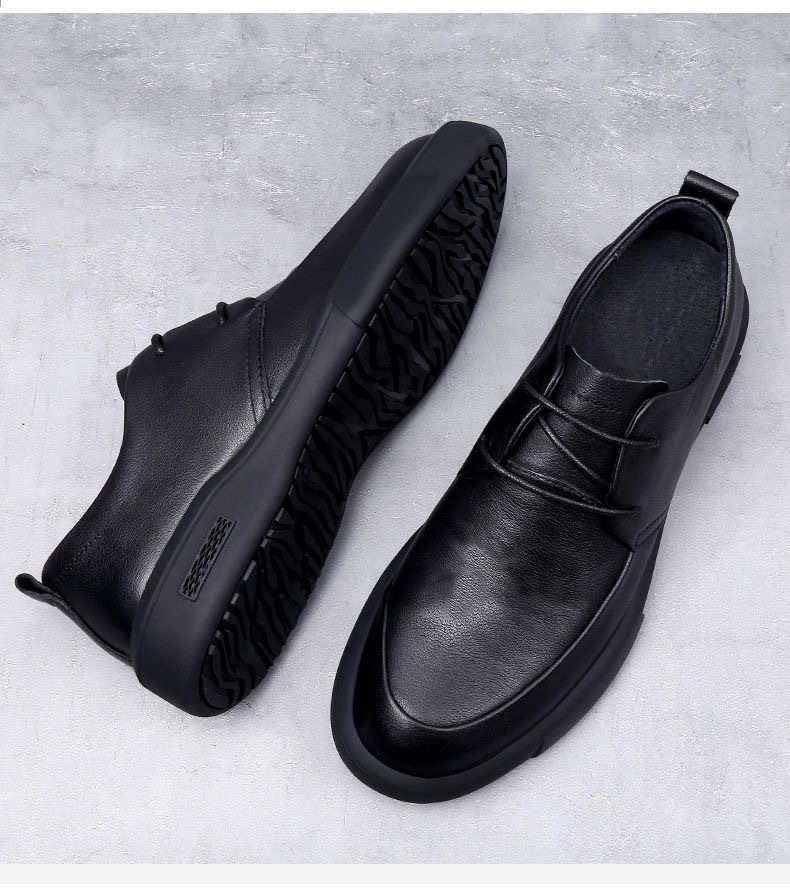 Chaussures casual pour homme en cuir véritable à lacets et semelle antidérapante detail 2