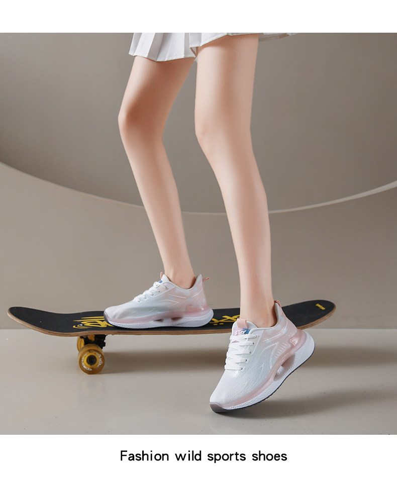 Atmungsaktive, gedämpfte Damen-Laufschuhe mit Schnürung detail 4