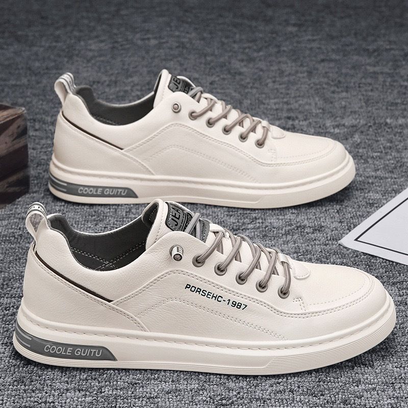 Herren Low-Top Freizeitschuhe aus Leder mit Schnürung