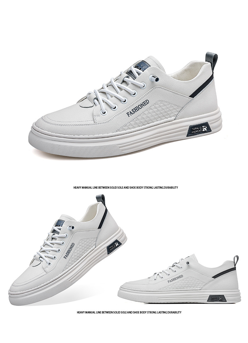 Leichte PU-Leder Freizeitschuhe für Herren mit Schnürung detail 4