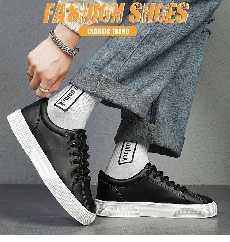 Herren Freizeitschuhe aus Leder zum Schnüren detail 1