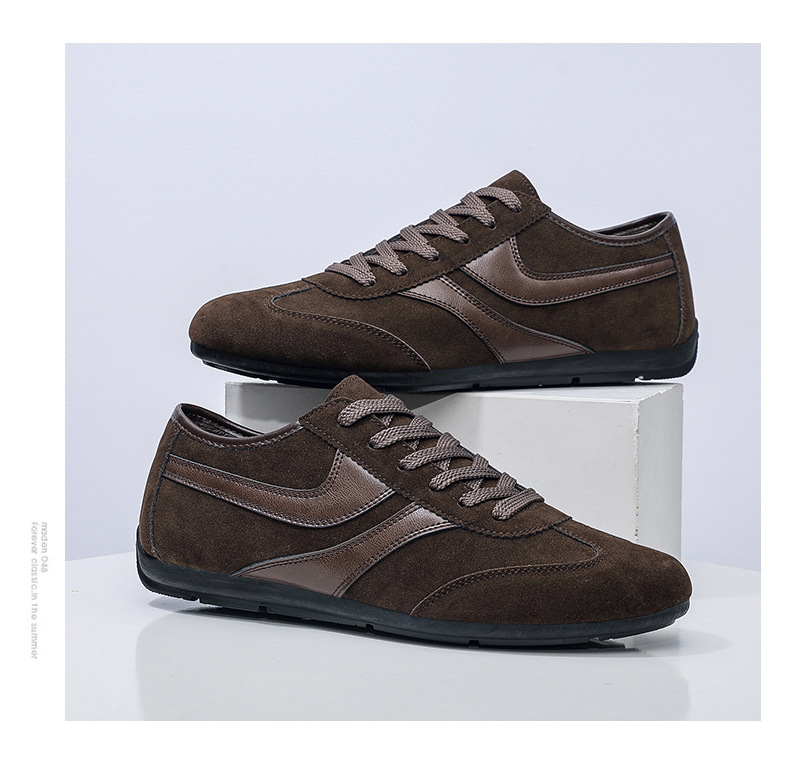 Klassische Herren-Freizeitschuhe aus Wildlederimitat mit Schnürung detail 12