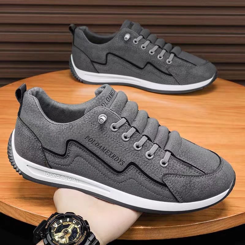 Leichte, rutschfeste Freizeitschuhe für Herren aus PU-Leder 4