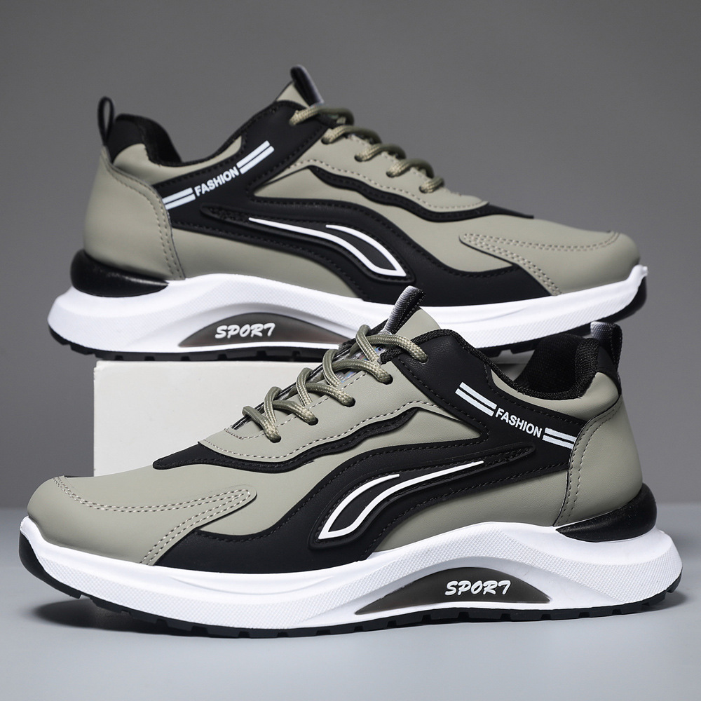 Men's Colorblock Cushioned Lace-Up Sneakers 4