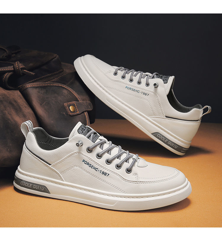 Men's PU Leather Lace-Up Casual Shoes detail 12