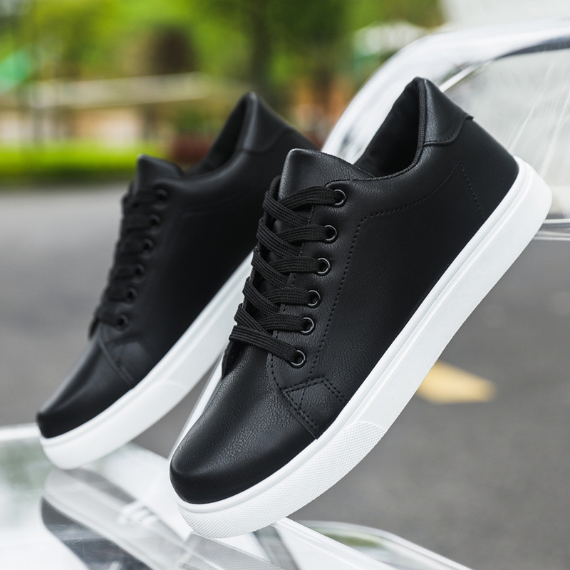 Men's PU Leather Lace-Up Non-Slip Casual Shoes 3