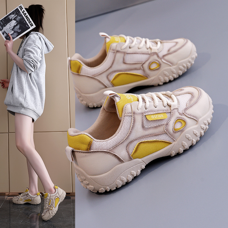 Women's Breathable Colorblock Lace-Up Sneakers 3