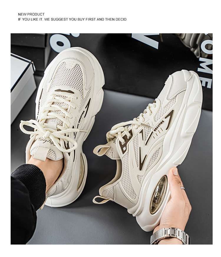Atmungsaktive Herren-Sneaker mit dicker Sohle und Dämpfung detail 7
