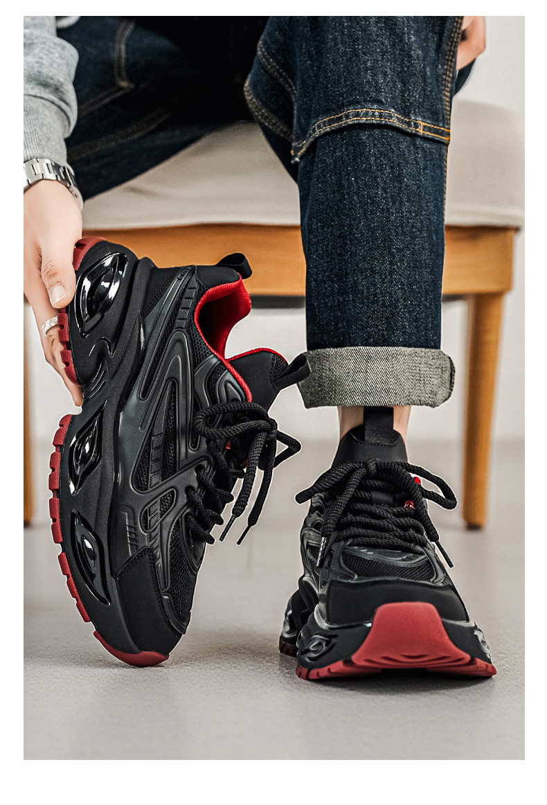 Atmungsaktive Plateau-Sneaker für Herren mit Mesh und Dämpfung detail 13