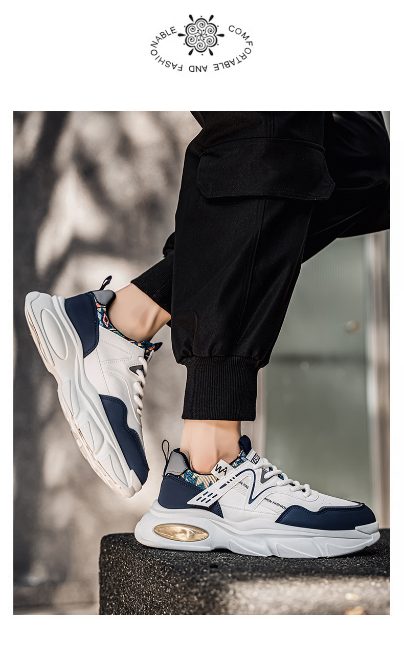 Sneakers casual da uomo stringate con plateau e ammortizzazione detail 3
