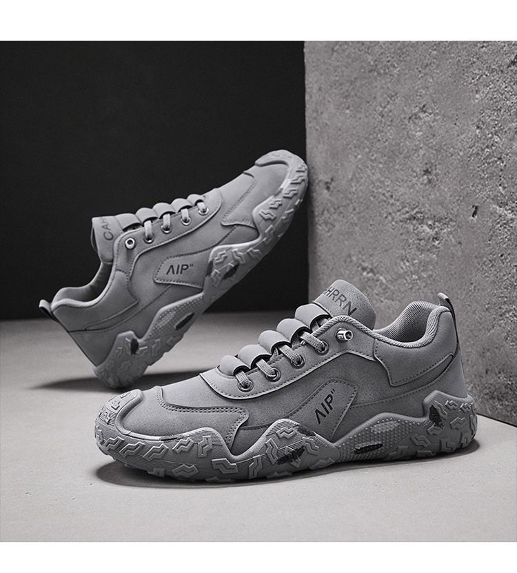 Rutschfeste Herren-Freizeitschuhe mit Schnürung für draußen detail 11