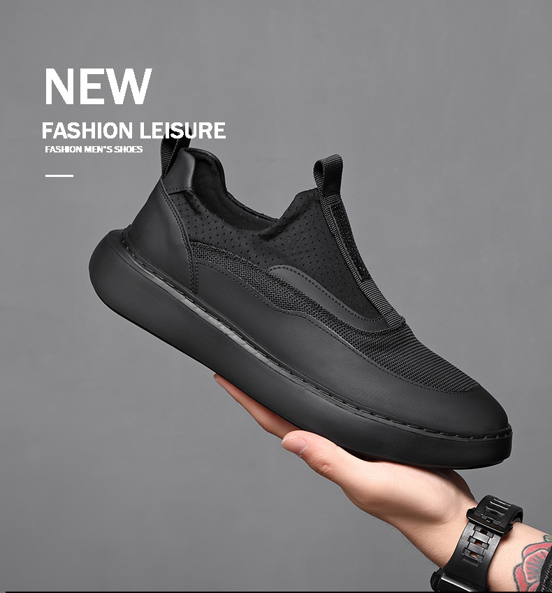 Atmungsaktive Slip-On-Freizeitschuhe aus Mesh für Herren detail 1