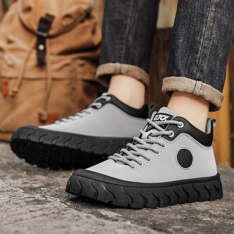 Men's Colorblock Non-Slip Platform Casual Shoes detail 8