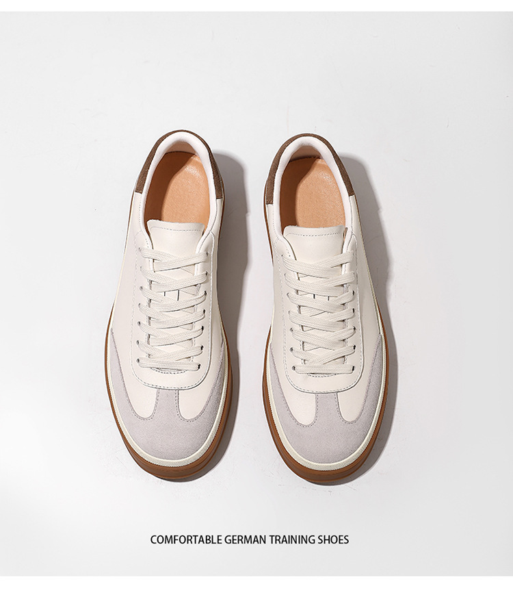 Men's Vintage Leather Lace-Up Casual Shoes detail 5
